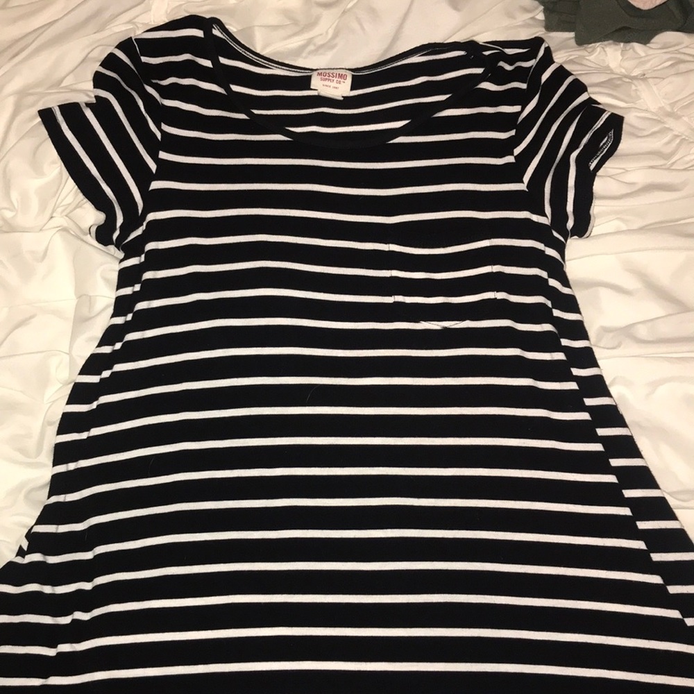Black and White Striped Dress